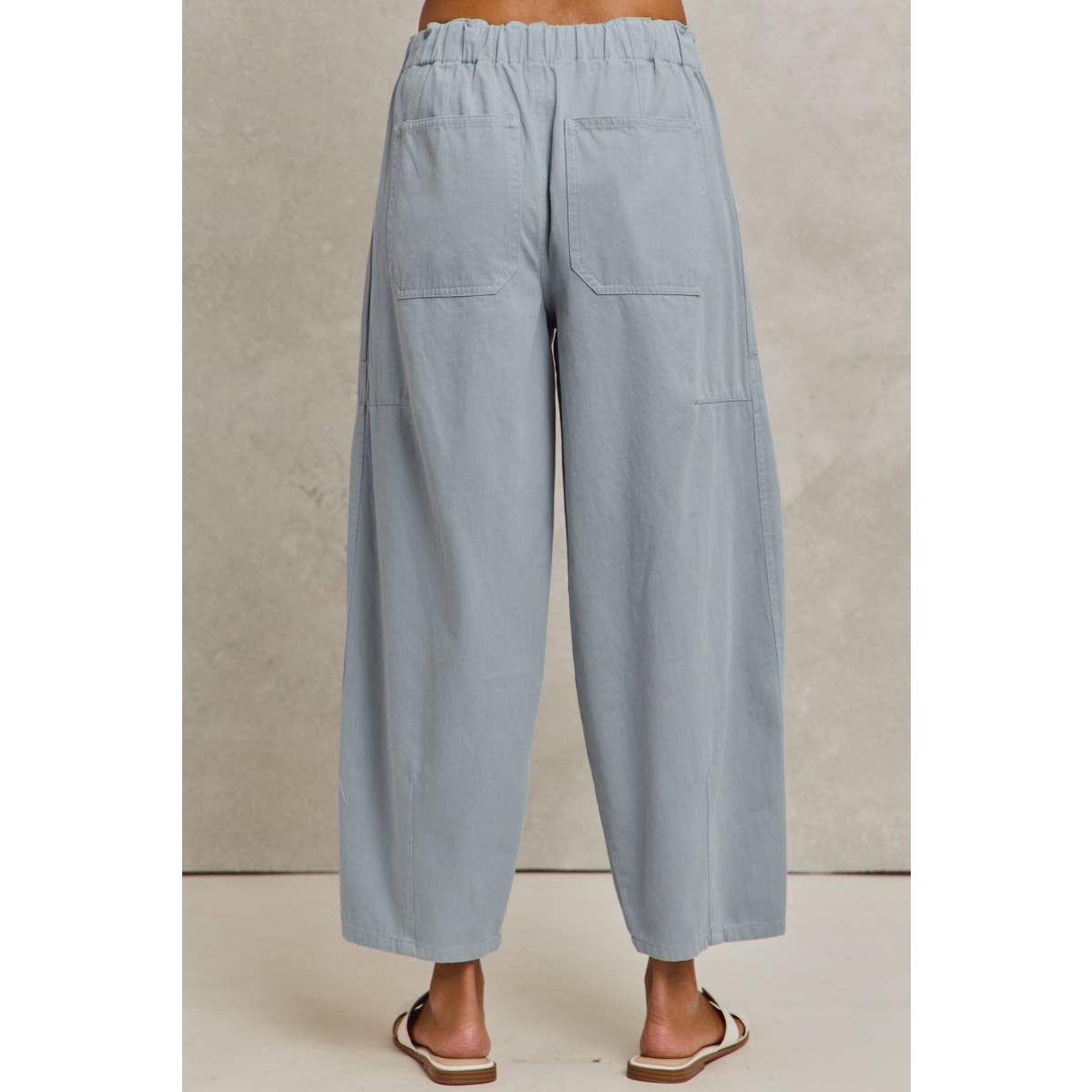 MID RISE WIDE LEG PANTS  WITH POCKETS