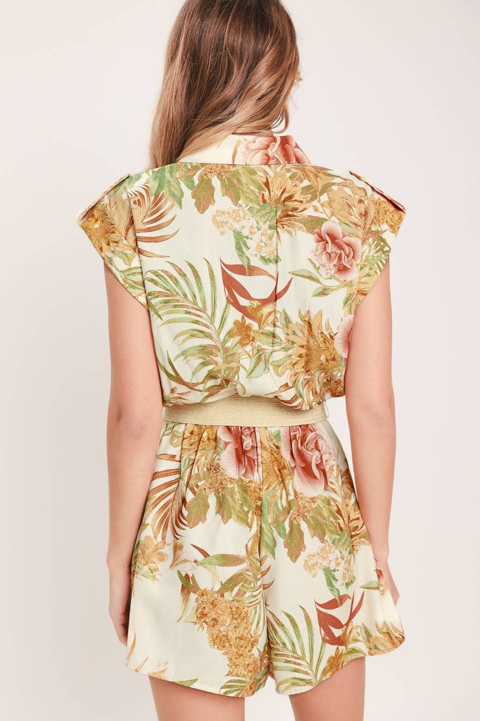 A printed woven romper - IP9259