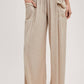 RELAXED KNIT SMOCKED TOP AND WIDE PANTS SET