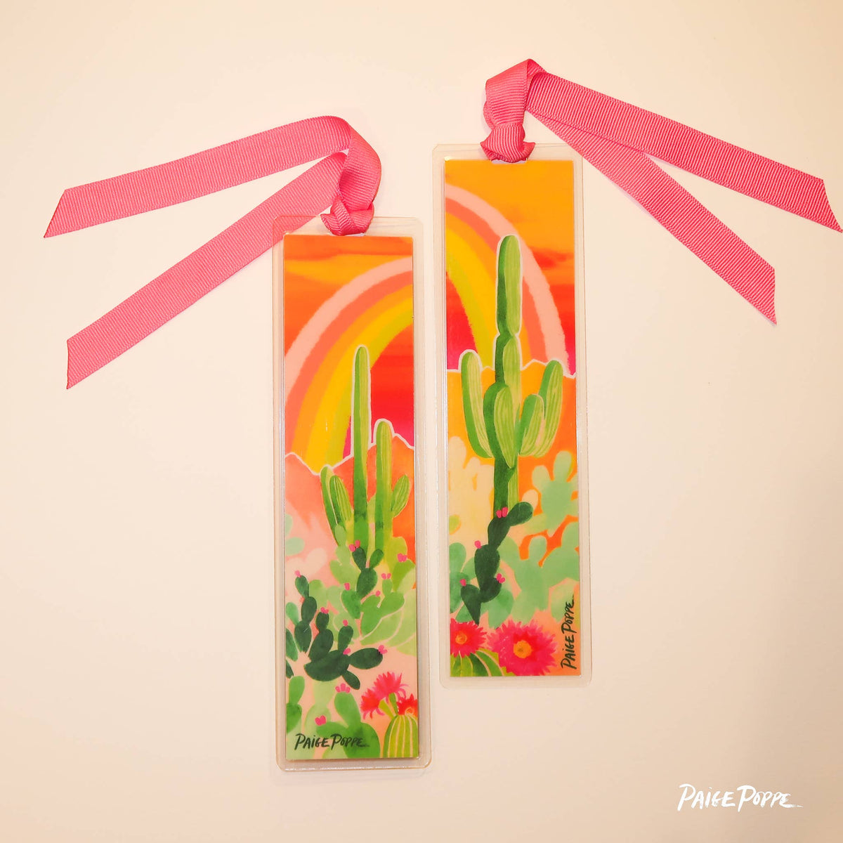 "Desert Rainbow" Ribboned Bookmark