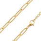 18K Gold Paperclip Chain Necklace