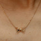 18K STAINLESS STEEL TARNISH FREE BOW NECKLACE |  40NK9418