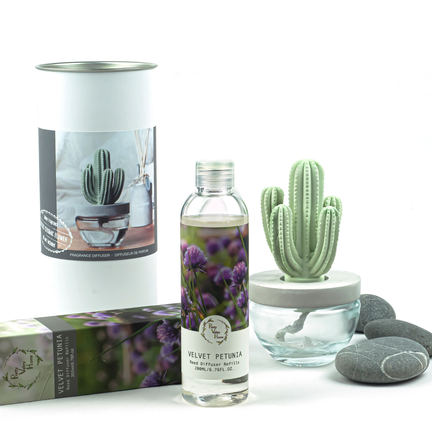 Cactus Ceramic+200ml/6.76FL OZ Refill Oil (CG+VP)-Gift Set