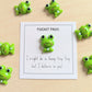 Pocket Frog Encouragement Card with Mini Figurine