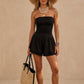 Resort Ruched Strapless Romper