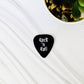 Rock n Roll guitar pick embroidered iron-on hat patch