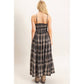 Plaid Smocked Maxi Dress
