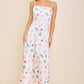 Seashell Coastal Print Slip Midi Dress