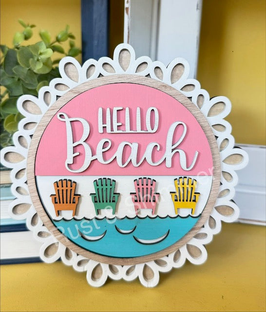 Hello Beach Int Round, 4.5"