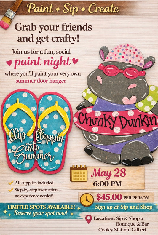 May Paint Class- cute summer sign