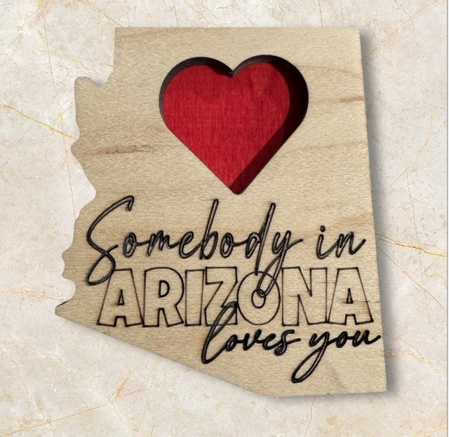 AZ Loves magnet, 2-1/2 x 3"