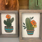 Framed Cactus Art