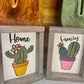 Framed Cactus Art